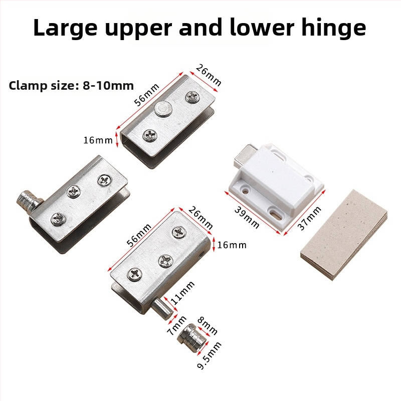 Jingpai stiklo vitrininė durų klipsas – nerūdijantis arba šaltai valcuotas plienas, vielos braižymas ir elektroplakavimas, šiuolaikiškas minimalistinis stilius, suderinamas su stiklinėmis vitrininėmis durimis, privatūs etikete galimi