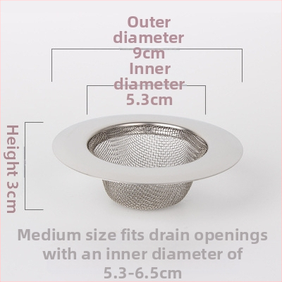 Nerūdijančio plieno praustuvo filtras – plonas tinklas, virtuvės nuotekoms, prieš užsikimšimą, plaukų gaudyklė voniai