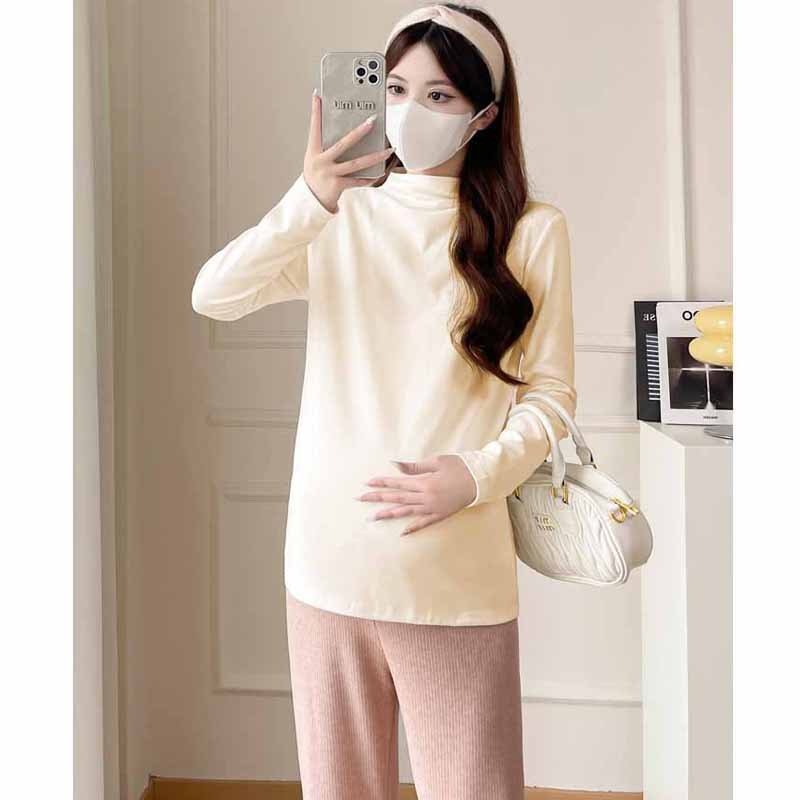 Rasedate T-särk, poole kõrge kaelusega, kahekordselt harjatud Derong polüester, pikkade käistega, vaba lõige