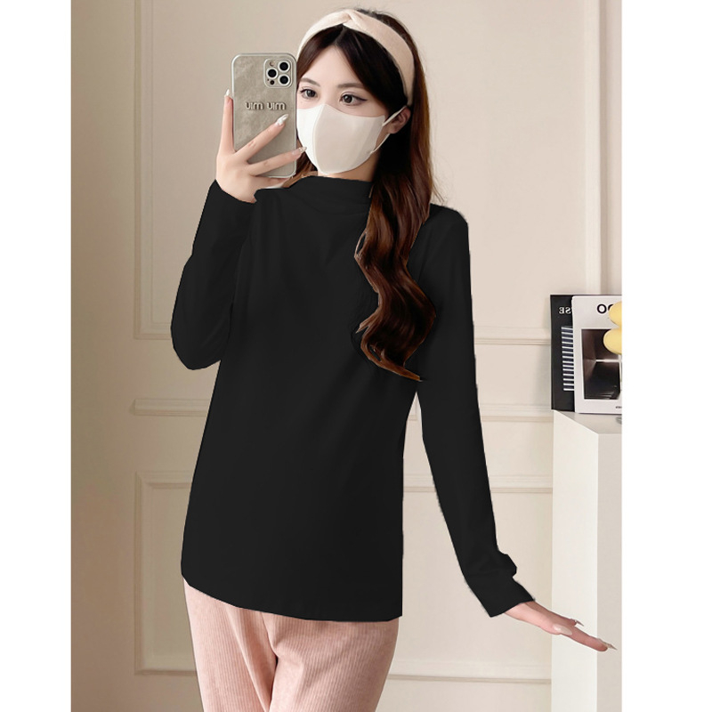 Rasedate T-särk, poole kõrge kaelusega, kahekordselt harjatud Derong polüester, pikkade käistega, vaba lõige