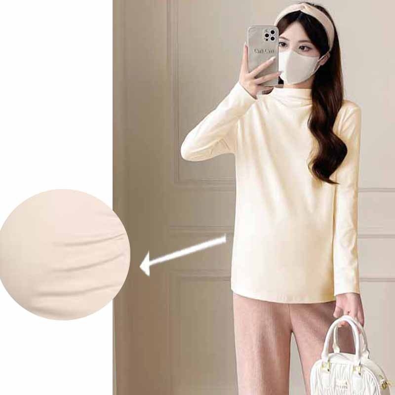 Rasedate T-särk, poole kõrge kaelusega, kahekordselt harjatud Derong polüester, pikkade käistega, vaba lõige