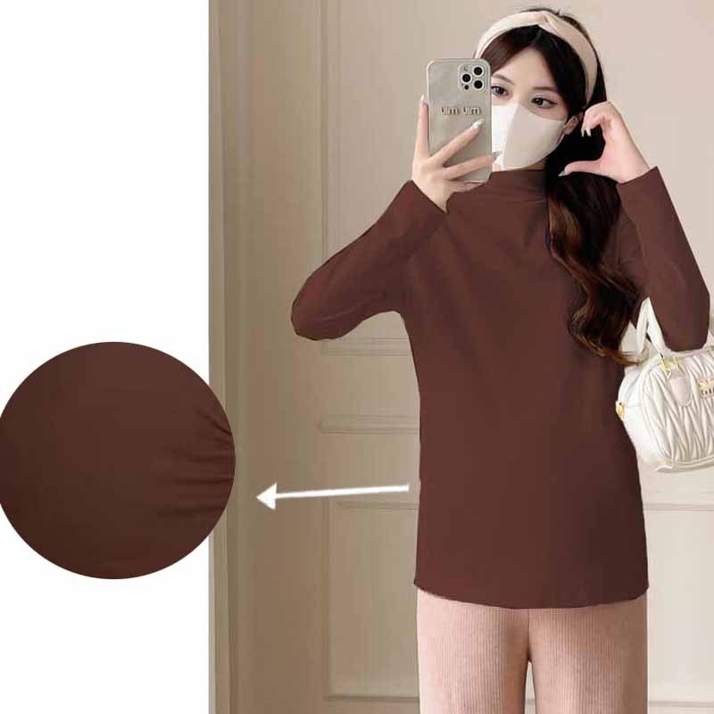 Rasedate T-särk, poole kõrge kaelusega, kahekordselt harjatud Derong polüester, pikkade käistega, vaba lõige