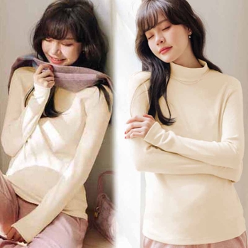 Rasedatele mõeldud baasriide top poolkõrge kaelusega, voldid, polüester-elastaansegu, pikad varrukad