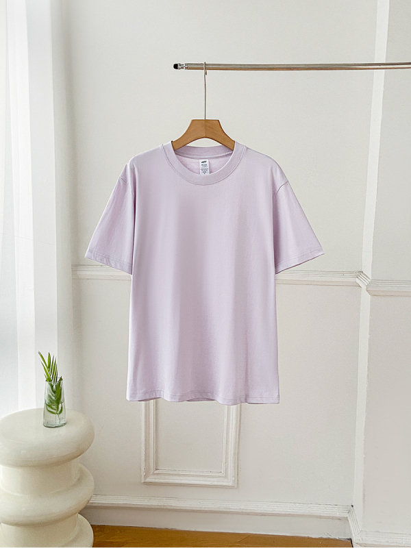 Puuvillane lühikeste varrukatega T-särk ümmarguse kaelusega, ühevärviline, 95%+ puuvillasisaldus, tavaline pikkus