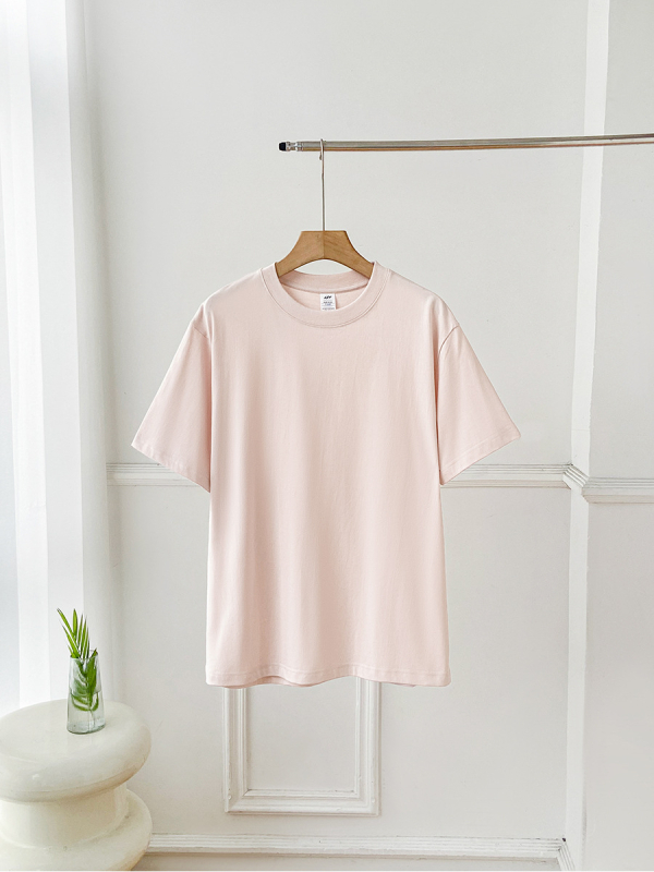 Puuvillane lühikeste varrukatega T-särk ümmarguse kaelusega, ühevärviline, 95%+ puuvillasisaldus, tavaline pikkus