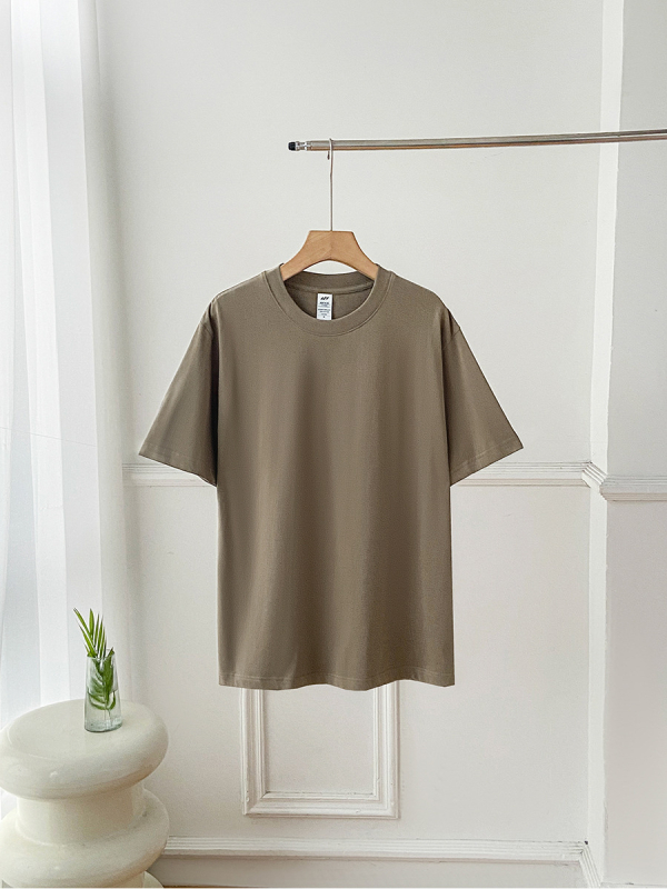 Puuvillane lühikeste varrukatega T-särk ümmarguse kaelusega, ühevärviline, 95%+ puuvillasisaldus, tavaline pikkus