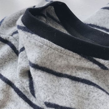 Moteriški Chenille ilga rankovė apatiniai marškinėliai su apvaliu kaklu, 3/4 rankovės, Spandex mišinys <30%