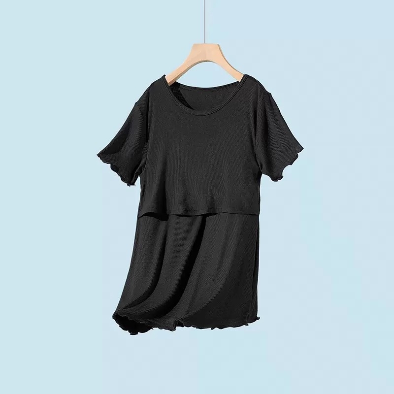 Rasedate imetustop, modalkangas, lühikesed varrukad, ümmarguse kaelusega