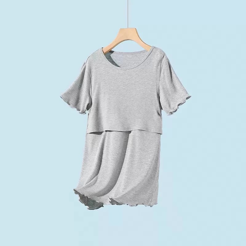 Rasedate imetustop, modalkangas, lühikesed varrukad, ümmarguse kaelusega