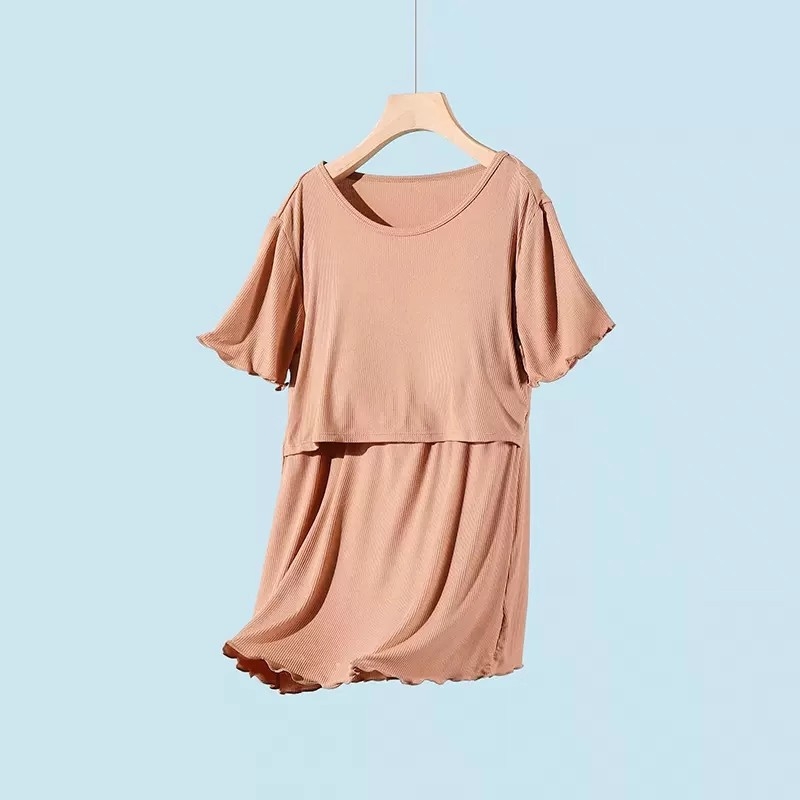 Rasedate imetustop, modalkangas, lühikesed varrukad, ümmarguse kaelusega