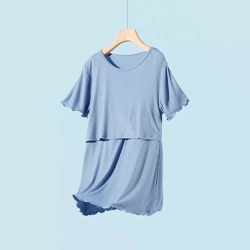 Rasedate imetustop, modalkangas, lühikesed varrukad, ümmarguse kaelusega