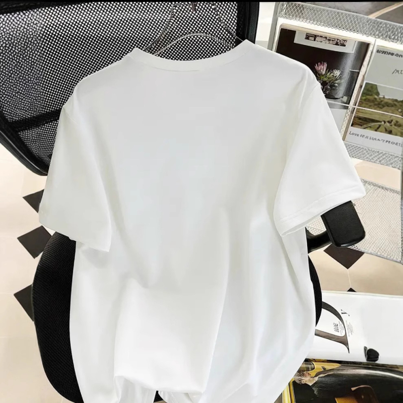 Tricou din bumbac 95%+, mâneci scurte, guler rotund, model 3D