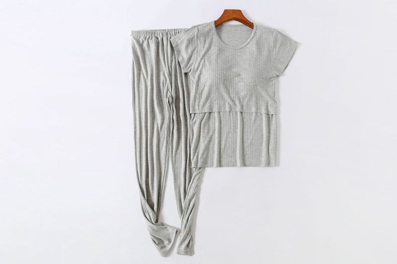 Söötmise ja raseduse tričko komplekt, modalkangas, ümmargune kaelus, lühikesed varrukad, 95% modal, jaapani-korea vabaaja stiil, kevad 2023, Landian