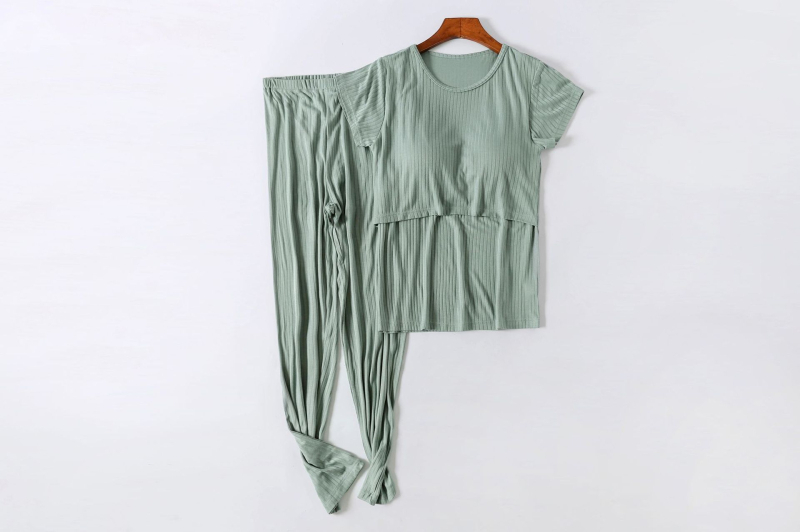 Söötmise ja raseduse tričko komplekt, modalkangas, ümmargune kaelus, lühikesed varrukad, 95% modal, jaapani-korea vabaaja stiil, kevad 2023, Landian