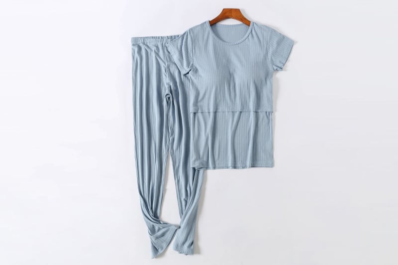 Söötmise ja raseduse tričko komplekt, modalkangas, ümmargune kaelus, lühikesed varrukad, 95% modal, jaapani-korea vabaaja stiil, kevad 2023, Landian