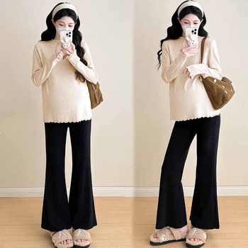 Korealise stiiliga T-särk pikkade käistega, poolkõrge kaelus, ühtlane värv, 90% polüester koos spandexiga