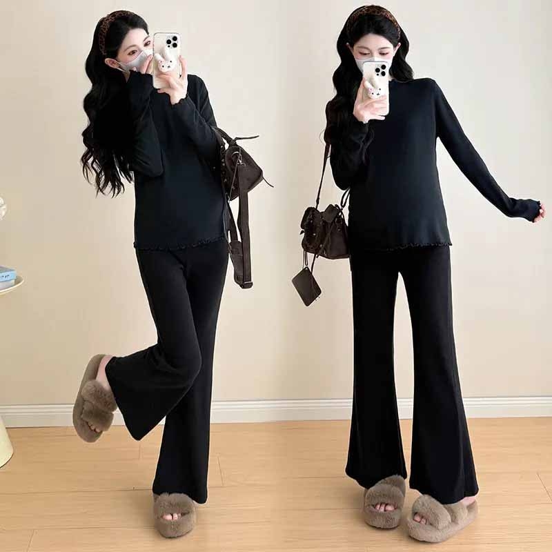 Korealise stiiliga T-särk pikkade käistega, poolkõrge kaelus, ühtlane värv, 90% polüester koos spandexiga