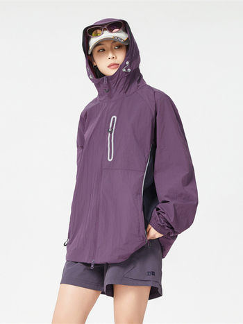 Vanjska jakna za kampiranje, unisex, UPF50+ UV zaštita, prozračna, brzo se suši, najlonska tkanina, s kapuljačom