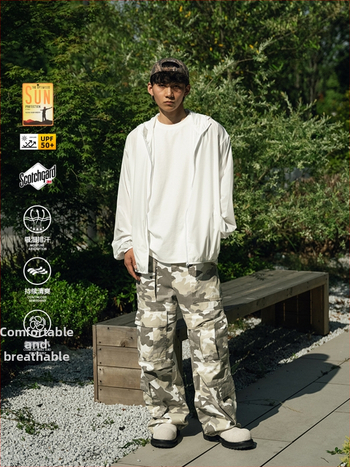 Gobtuvinė vasaros striukė – japonų retro stilius, UPF50+ saulės apsauga, lengvas poliesteris, daug kišenių, užtrauktukas