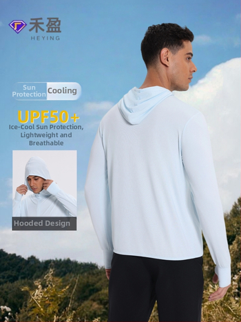 Unisex vonkajšia vetrovka s SPF50 UV ochranou, priedušná, rýchloschnúci polyester, kapucňa