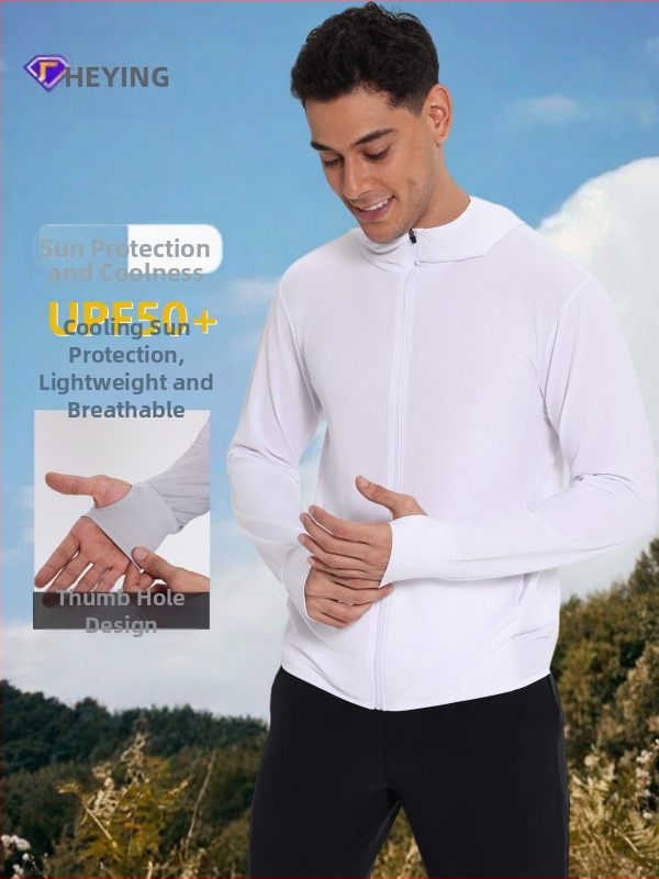 Unisex vonkajšia vetrovka s SPF50 UV ochranou, priedušná, rýchloschnúci polyester, kapucňa