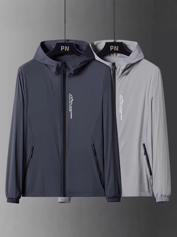 Ζακέτα με κουκούλα – Λεπτή, 100% Πολυεστέρας, Εκτύπωση φυσικών τοπίων, 50% UV Προστασία