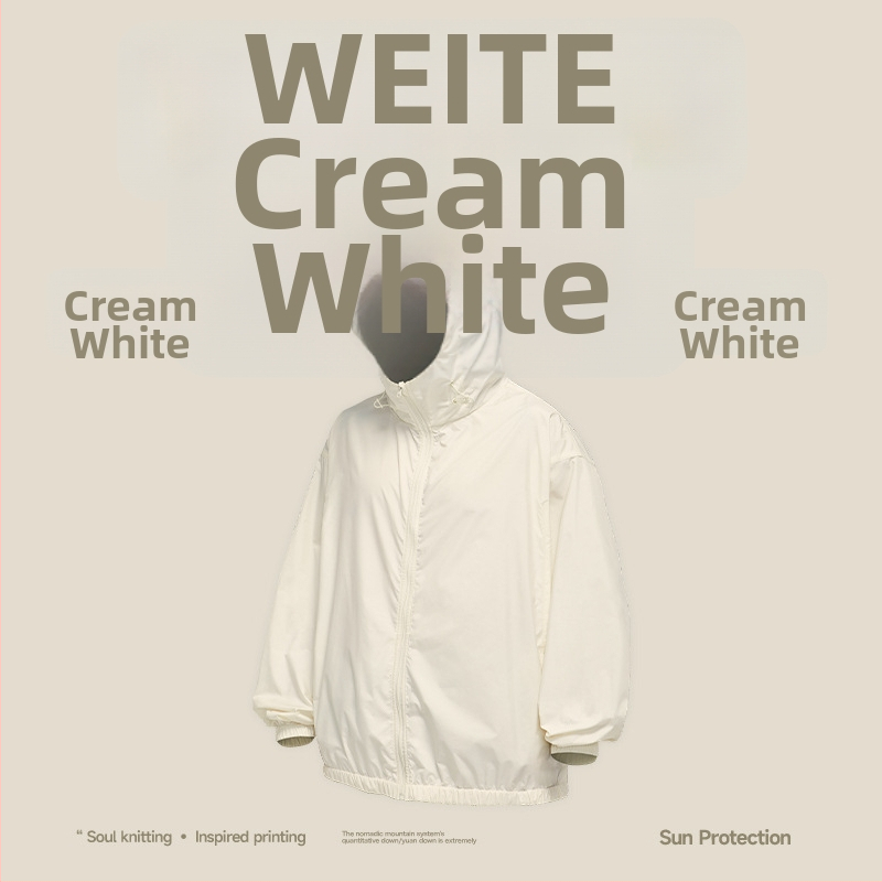 Jakk Tefloni kolmekaitse tehnoloogiaga päikesekaitseks, 100% polüester, kapuutsiga, vaba lõige.