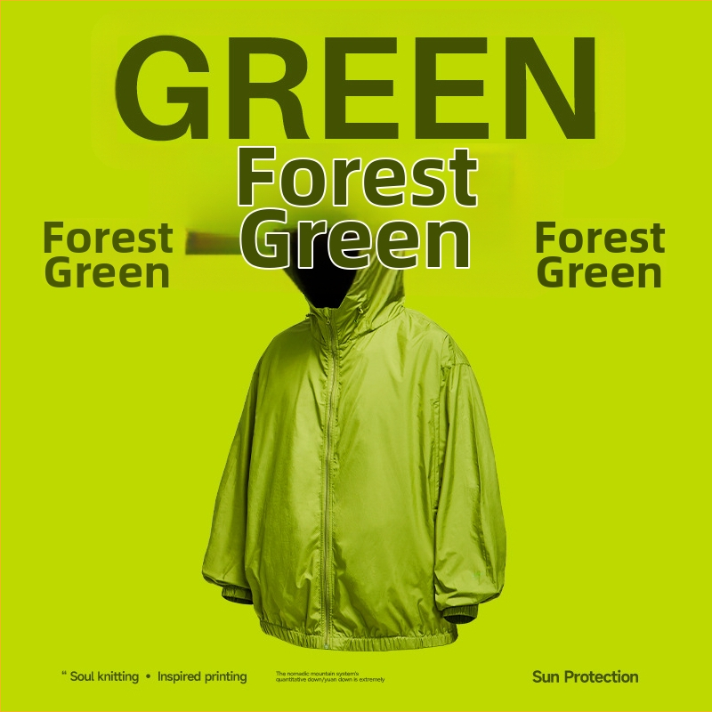 Jakk Tefloni kolmekaitse tehnoloogiaga päikesekaitseks, 100% polüester, kapuutsiga, vaba lõige.