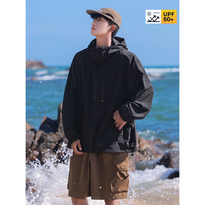 Jakna UPF50+ zaštita od sunca, kapuljača, tanak Ice Silk prozračan, ljeto 2025