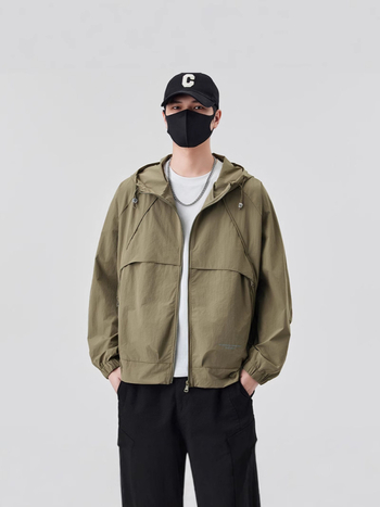 Κουκούλα UPF50+ Αντηλιακή Ζακέτα, 100% Πολυεστέρας, 3D Εκτύπωση, Φερμουάρ Μπροστά