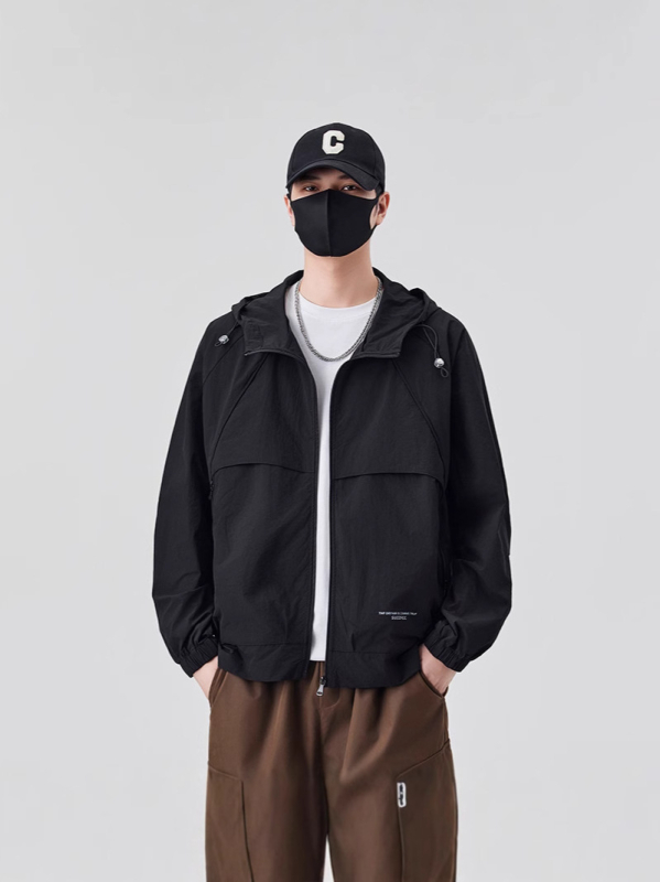 Κουκούλα UPF50+ Αντηλιακή Ζακέτα, 100% Πολυεστέρας, 3D Εκτύπωση, Φερμουάρ Μπροστά