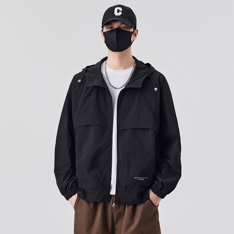 Κουκούλα UPF50+ Αντηλιακή Ζακέτα, 100% Πολυεστέρας, 3D Εκτύπωση, Φερμουάρ Μπροστά