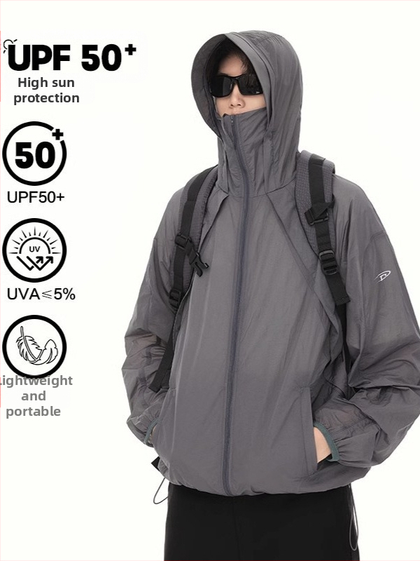 Saulės apsaugos švarkas, poliesterio audinys, 100% pagrindinis audinys, užtrauktukas, šoninės kišenės, vasara