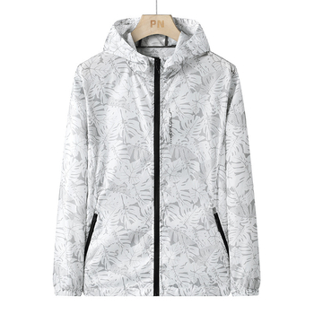 Νάιλον καμουφλαρισμένο εξωτερικό μπουφάν με κουκούλα, UV προστασία 50+, γρήγορο στέγνωμα, αναπνεόμενο, πολύ ελαφρύ