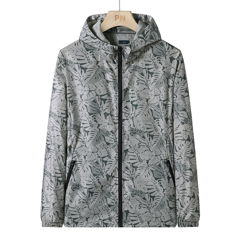 Νάιλον καμουφλαρισμένο εξωτερικό μπουφάν με κουκούλα, UV προστασία 50+, γρήγορο στέγνωμα, αναπνεόμενο, πολύ ελαφρύ