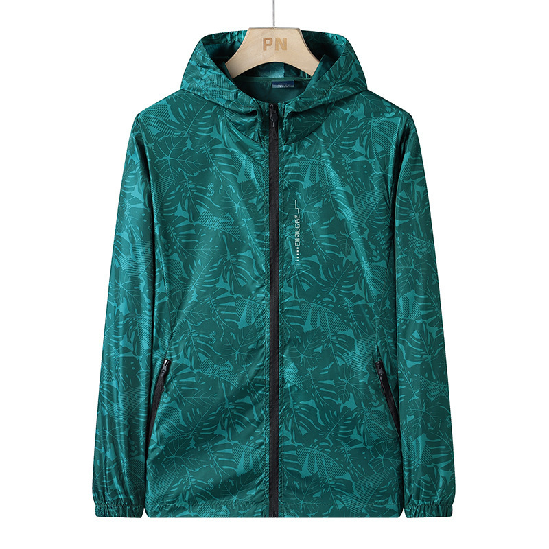 Νάιλον καμουφλαρισμένο εξωτερικό μπουφάν με κουκούλα, UV προστασία 50+, γρήγορο στέγνωμα, αναπνεόμενο, πολύ ελαφρύ