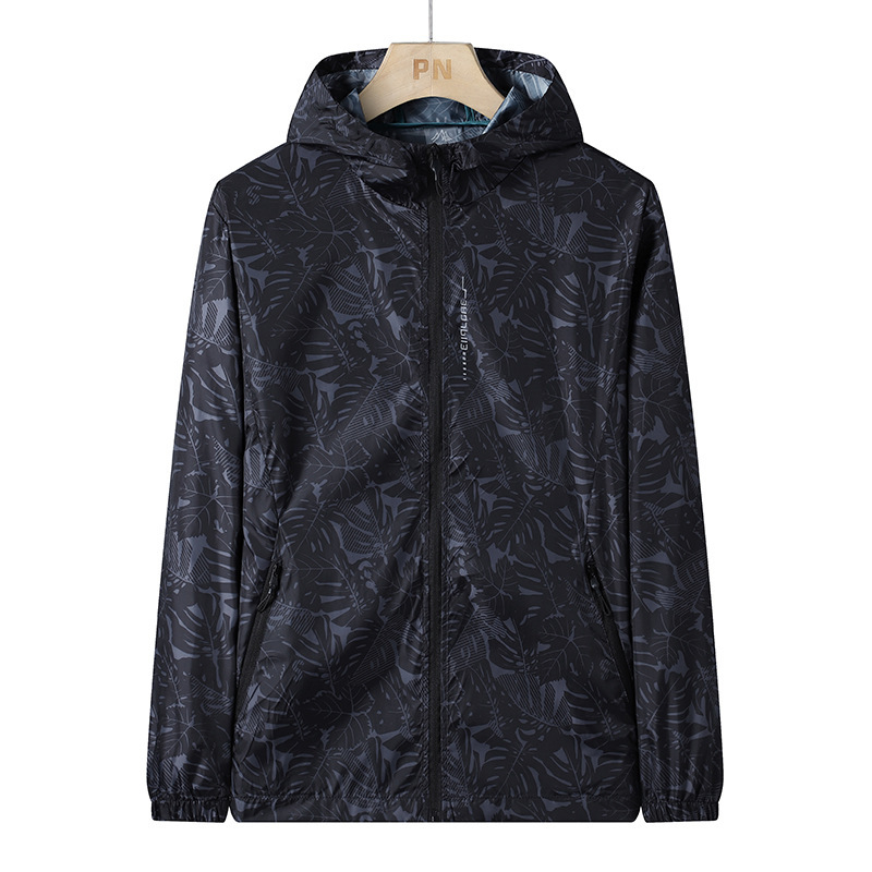 Νάιλον καμουφλαρισμένο εξωτερικό μπουφάν με κουκούλα, UV προστασία 50+, γρήγορο στέγνωμα, αναπνεόμενο, πολύ ελαφρύ