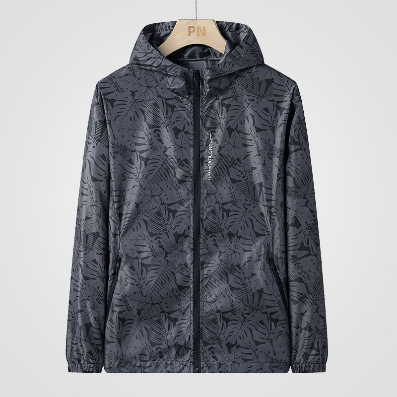 Νάιλον καμουφλαρισμένο εξωτερικό μπουφάν με κουκούλα, UV προστασία 50+, γρήγορο στέγνωμα, αναπνεόμενο, πολύ ελαφρύ