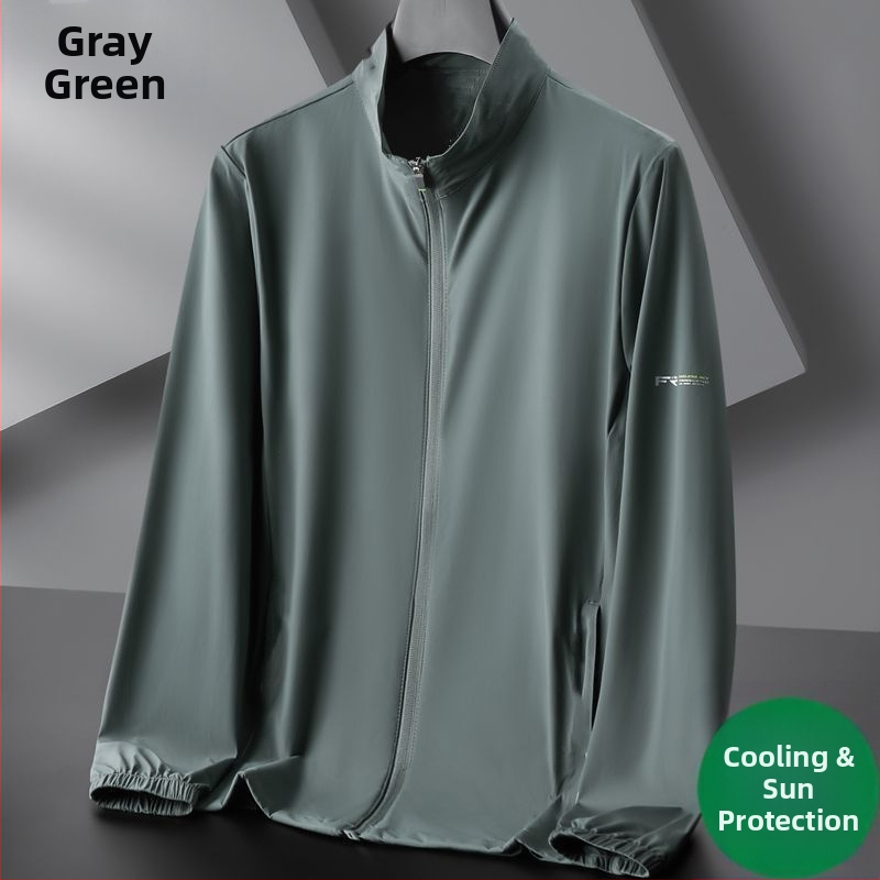 Kapuutsiga jakk, kiire kuivatusega Ice Silk, UV-kaitse, hingav Vinylon kangas suveks