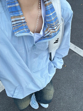 Ελαφρύ σακάκι με UPF50+ προστασία από τον ήλιο, λεπτό ύφασμα, φερμουάρ, πλαϊνές τσέπες, χαλαρή γραμμή