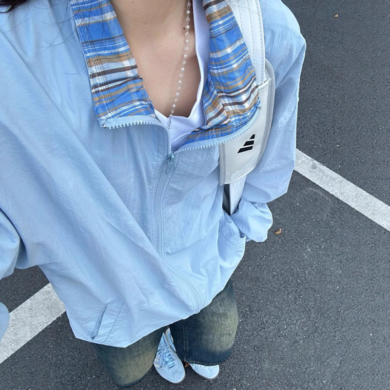 Ελαφρύ σακάκι με UPF50+ προστασία από τον ήλιο, λεπτό ύφασμα, φερμουάρ, πλαϊνές τσέπες, χαλαρή γραμμή