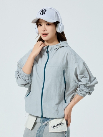 Unisex kapuutsiga päikesekaitsejakk, õhuke nailon, vaba lõige, UPF50+