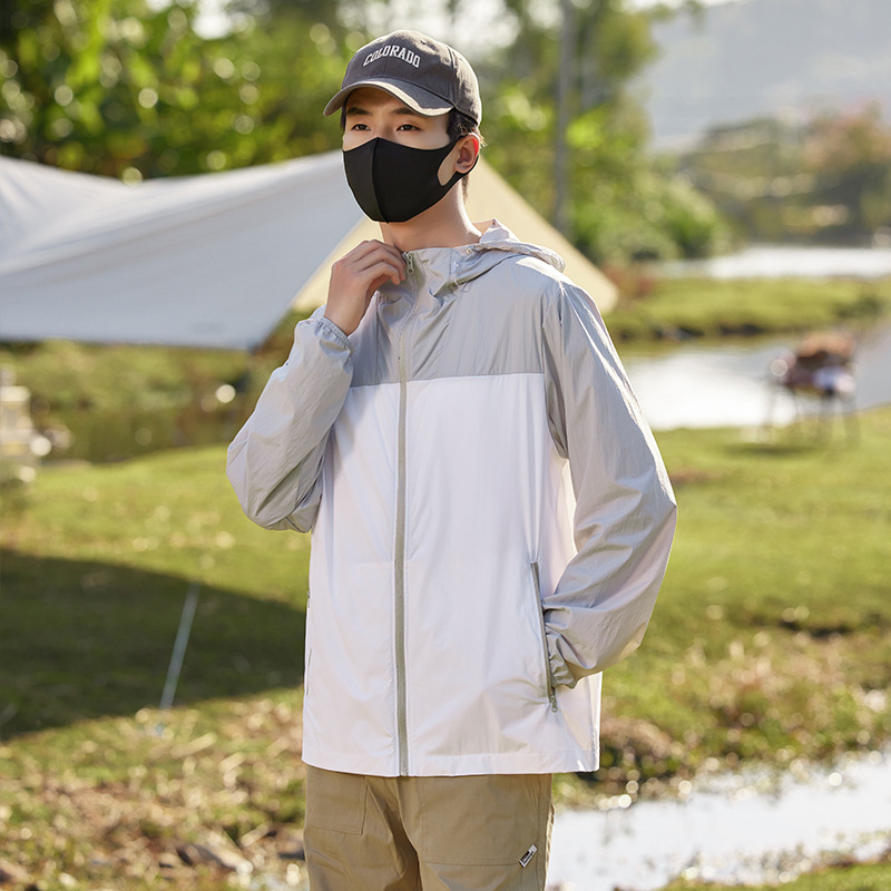 Suve Ice Silk UV-kaitsega jope – kapuuts, kerge, hingav, 80% nailon, UPF50+, külje taskud