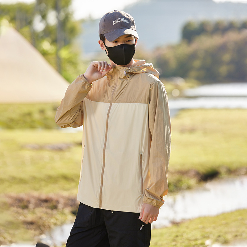 Suve Ice Silk UV-kaitsega jope – kapuuts, kerge, hingav, 80% nailon, UPF50+, külje taskud