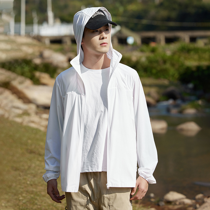 Suve Ice Silk UV-kaitsega jope – kapuuts, kerge, hingav, 80% nailon, UPF50+, külje taskud