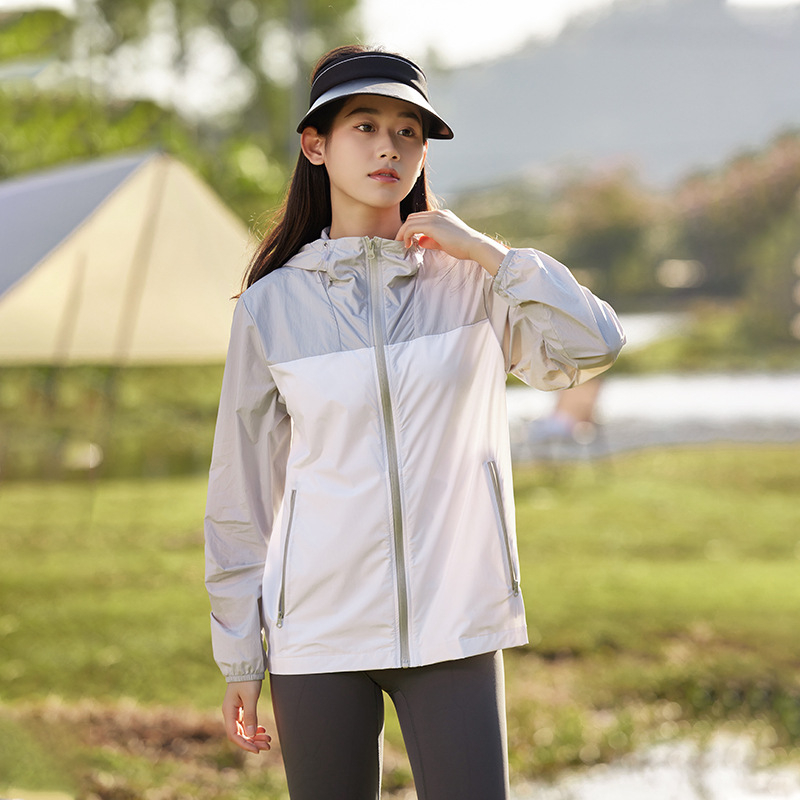 Suve Ice Silk UV-kaitsega jope – kapuuts, kerge, hingav, 80% nailon, UPF50+, külje taskud