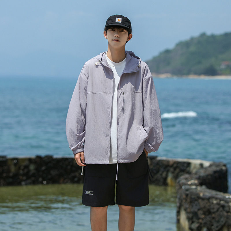 Unisex välisjakk kapuutsiga, UPF50+ UV-kaitse, kerge, hingav, kiiresti kuivav nailon