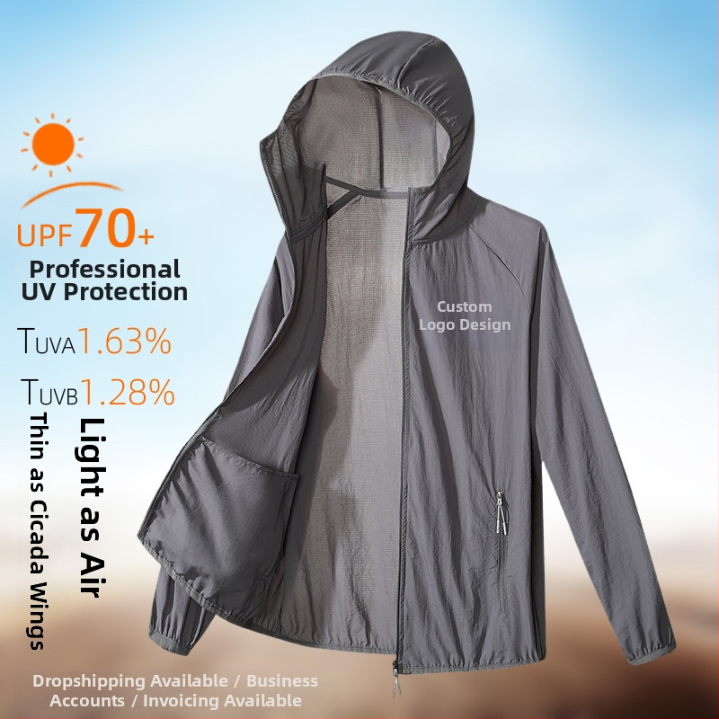 Outdoor vetrovka s kapucňou, UPF50+ UV ochrana, priedušná, rýchloschnúca