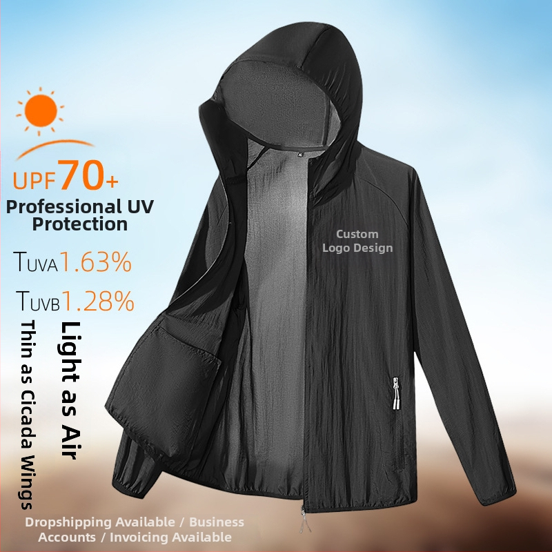 Outdoor vetrovka s kapucňou, UPF50+ UV ochrana, priedušná, rýchloschnúca