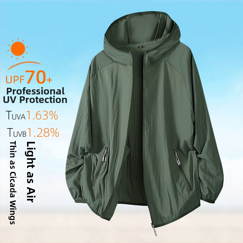 Õues kantav tuulejope kapuutsiga, UPF50+ UV kaitse, hingav, kiiresti kuivav